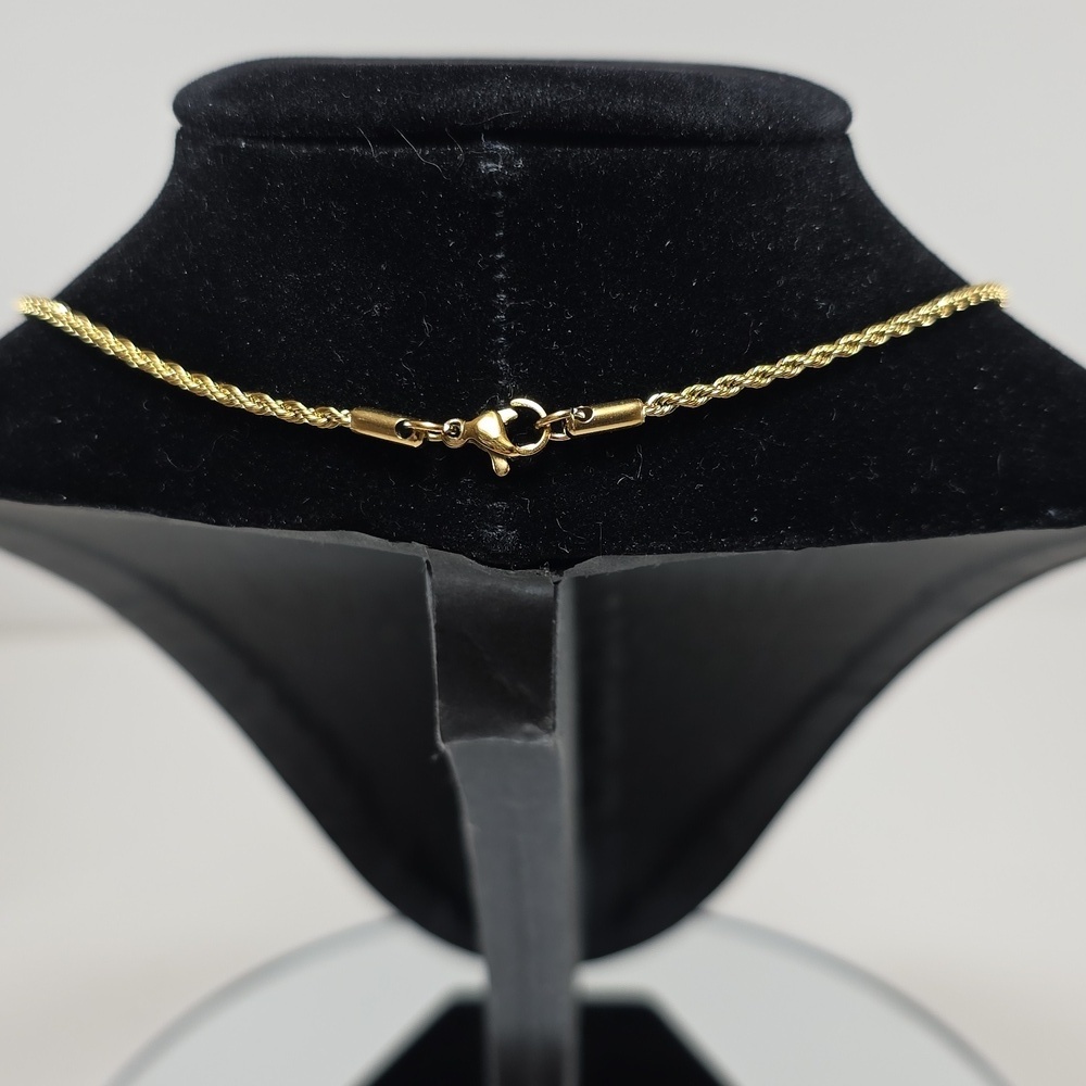 Classic Gold Rope Necklace 20" - Picture 3 of 3